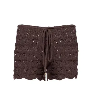Bananhot Mina open-knit cotton-blend shorts | Thumbnail 1