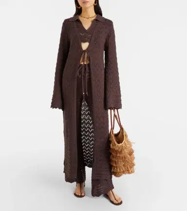 Bananhot Boha pointelle cotton-blend beach cover-up | Thumbnail 5
