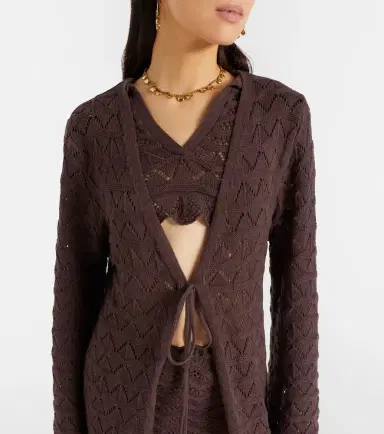 Bananhot Boha pointelle cotton-blend beach cover-up | Thumbnail 6