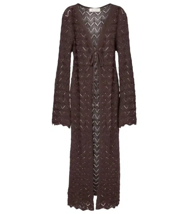 Bananhot Boha pointelle cotton-blend beach cover-up