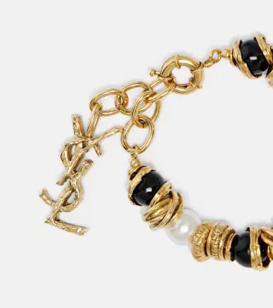 Saint Laurent Loulou embellished bracelet | Thumbnail 3