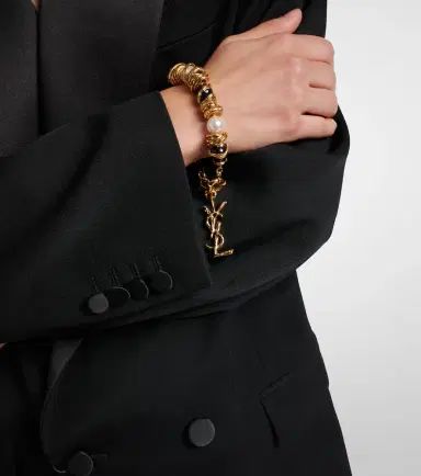 Saint Laurent Loulou embellished bracelet | Thumbnail 5