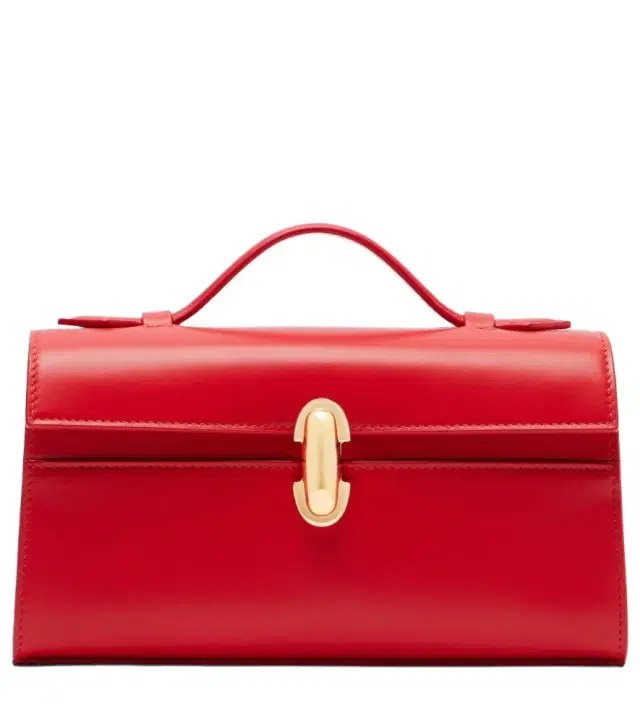 Symmetry leather top-handle bag
