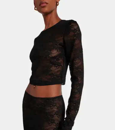 Bananhot Rona cropped lace top | Thumbnail 4