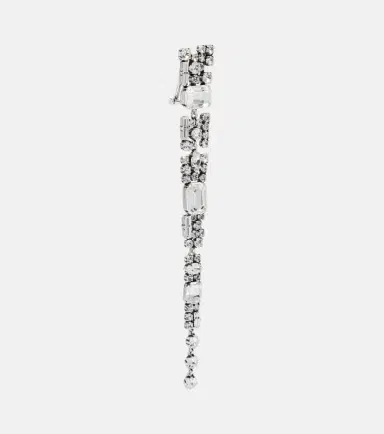 Saint Laurent Crystal-embellished clip-on earrings | Thumbnail 2