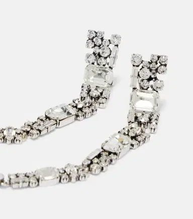 Saint Laurent Crystal-embellished clip-on earrings | Thumbnail 3