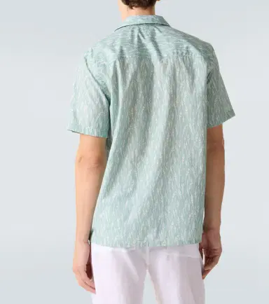 Canali Printed cotton-blend bowling shirt | Thumbnail 2