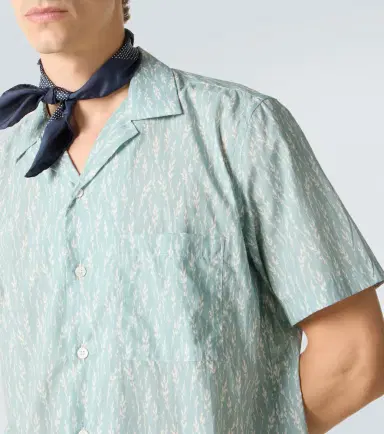 Canali Printed cotton-blend bowling shirt | Thumbnail 3