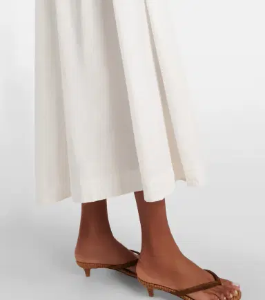 DÔEN Dôen Shirred cotton midi dress | Thumbnail 2