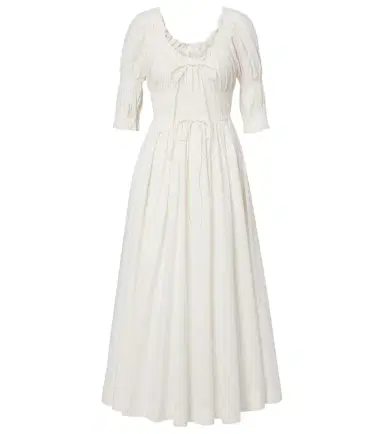 DÔEN Dôen Shirred cotton midi dress | Thumbnail 1