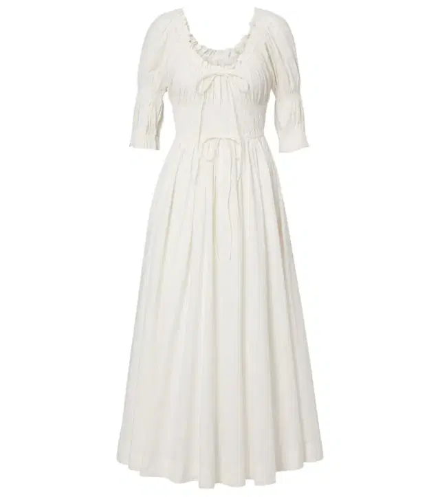 Doen Dôen Shirred cotton midi dress