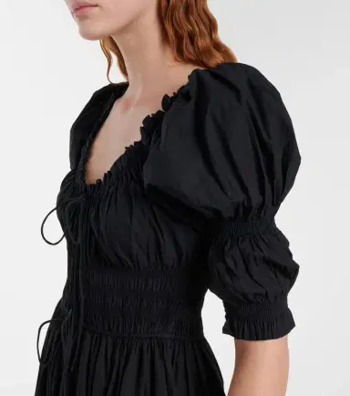DÔEN Dôen Shirred cotton midi dress | Thumbnail 4 DÔEN Dôen Shirred cotton midi dress | Thumbnail 4