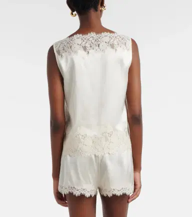 DÔEN Dôen Iona lace-trimmed silk satin shorts | Thumbnail 3 DÔEN Dôen Iona lace-trimmed silk satin shorts | Thumbnail 3