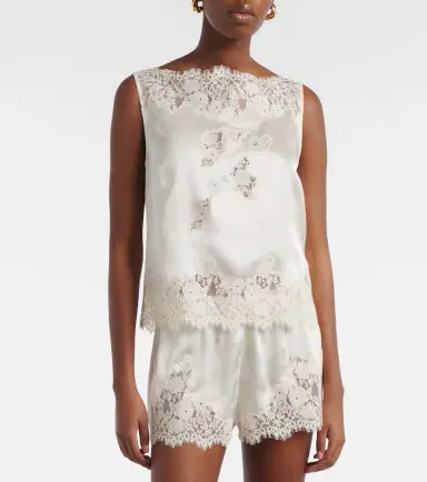DÔEN Dôen Iona lace-trimmed silk satin shorts | Thumbnail 5 DÔEN Dôen Iona lace-trimmed silk satin shorts | Thumbnail 5