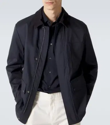 Canali Suede-trimmed blouson jacket | Thumbnail 7 Canali Suede-trimmed blouson jacket | Thumbnail 7