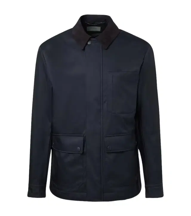 Canali Suede-trimmed blouson jacket