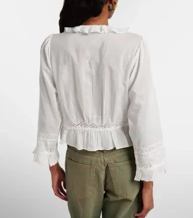 DÔEN Dôen Eldoris ruffled cotton blouse | Thumbnail 5
