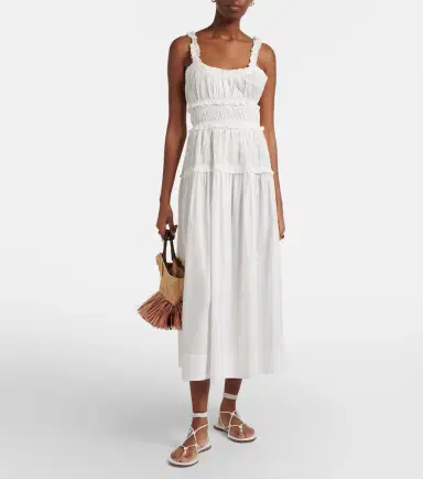 DÔEN Dôen Marianne ruffled cotton poplin midi dress | Thumbnail 5 DÔEN Dôen Marianne ruffled cotton poplin midi dress | Thumbnail 5