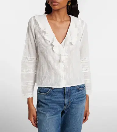 Doen Dôen Huguette ruffled cotton blouse | Thumbnail 2
