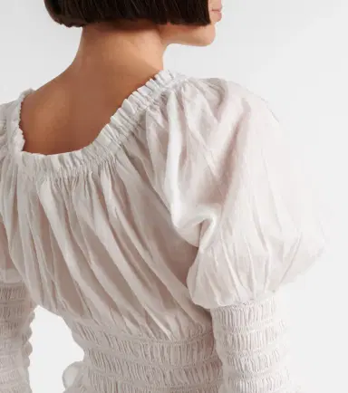 DÔEN Dôen Baptisia shirred cotton voile top | Thumbnail 4