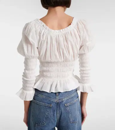 DÔEN Dôen Baptisia shirred cotton voile top | Thumbnail 5