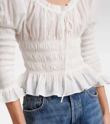 DÔEN Dôen Baptisia shirred cotton voile top | Thumbnail 6
