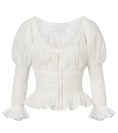 DÔEN Dôen Baptisia shirred cotton voile top | Thumbnail 1
