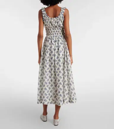 DÔEN Dôen Emmaretta floral cotton midi dress | Thumbnail 5