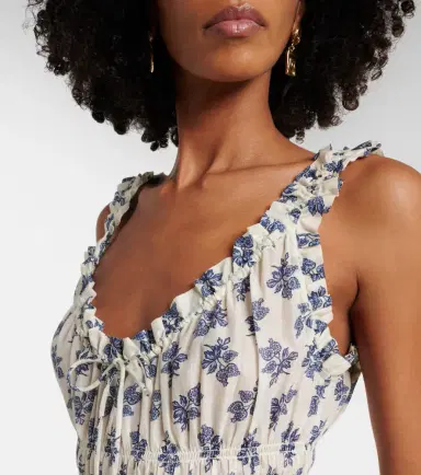 DÔEN Dôen Emmaretta floral cotton midi dress | Thumbnail 6