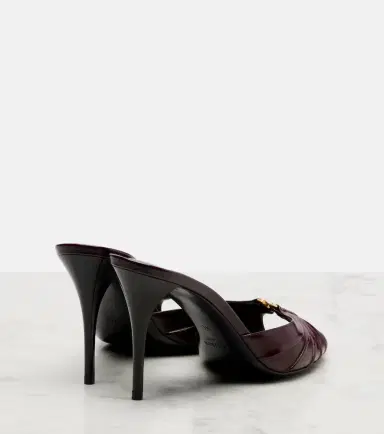 Saint Laurent Babylone Cassandre leather mules | Thumbnail 3 Saint Laurent Babylone Cassandre leather mules | Thumbnail 3