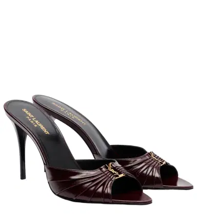 Saint Laurent Babylone Cassandre leather mules | Thumbnail 1 Saint Laurent Babylone Cassandre leather mules | Thumbnail 1