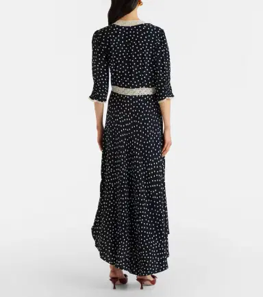 Rixo Amina polka-dot crêpe midi dress | Thumbnail 2