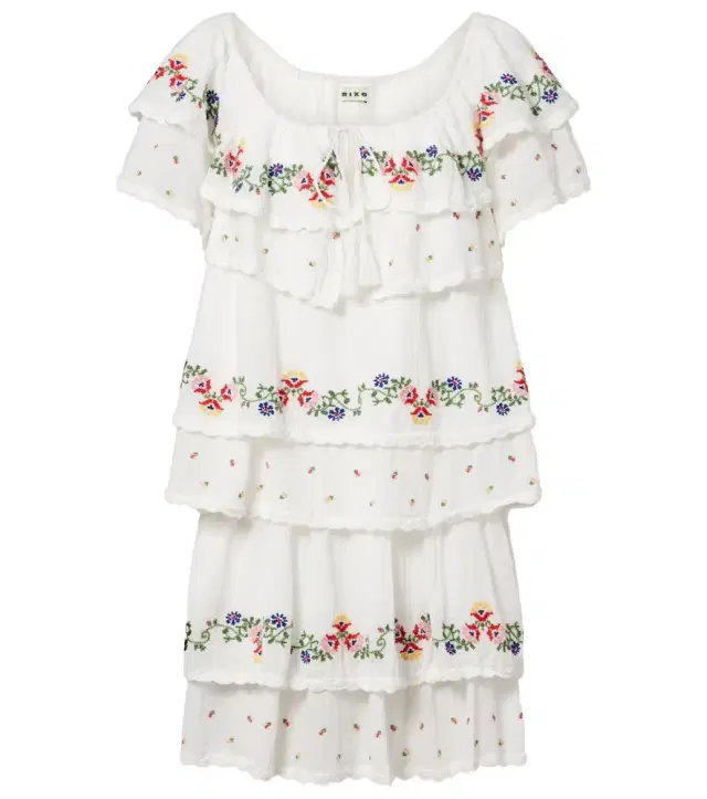 Rixo Leilani embroidered cotton minidress