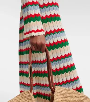 Rixo Lucila knitted chevron cotton maxi dress | Thumbnail 5