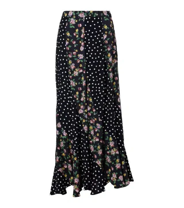 Rixo Gracella paneled midi skirt