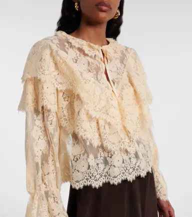 Rixo Faryn ruffled lace blouse | Thumbnail 3