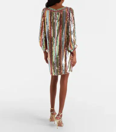 Rixo Laurie sequined striped minidress | Thumbnail 2