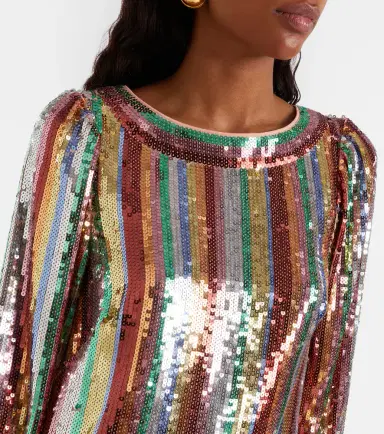 Rixo Laurie sequined striped minidress | Thumbnail 3