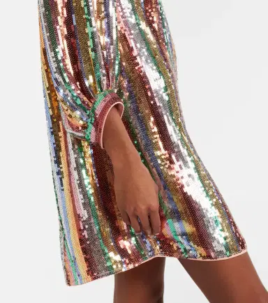 Rixo Laurie sequined striped minidress | Thumbnail 4