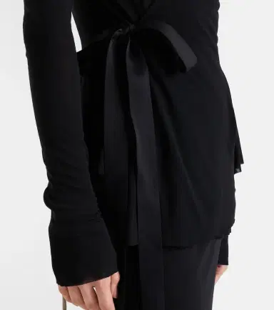 Rick Owens Bow-detail wrap cardigan | Thumbnail 2