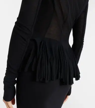 Rick Owens Bow-detail wrap cardigan | Thumbnail 6