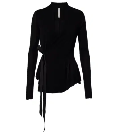 Rick Owens Bow-detail wrap cardigan | Thumbnail 1
