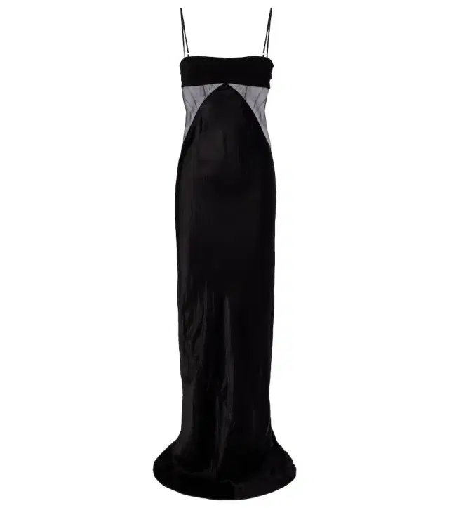 Combo silk-trimmed satin gown