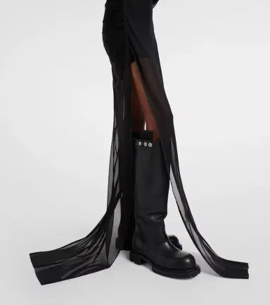 Rick Owens Collage tulle and chiffon gown | Thumbnail 3