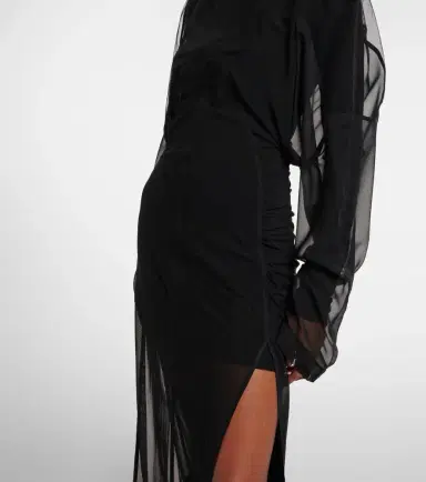 Rick Owens Collage tulle and chiffon gown | Thumbnail 4