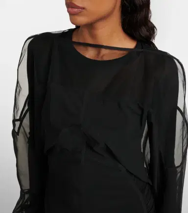 Rick Owens Collage tulle and chiffon gown | Thumbnail 5