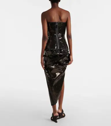 Rick Owens Sequined denim bustier top | Thumbnail 3 Rick Owens Sequined denim bustier top | Thumbnail 3