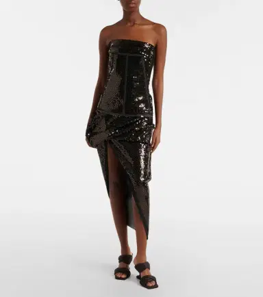 Rick Owens Sequined denim bustier top | Thumbnail 5 Rick Owens Sequined denim bustier top | Thumbnail 5