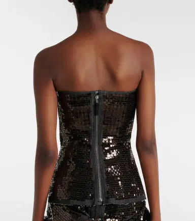 Rick Owens Sequined denim bustier top | Thumbnail 6 Rick Owens Sequined denim bustier top | Thumbnail 6
