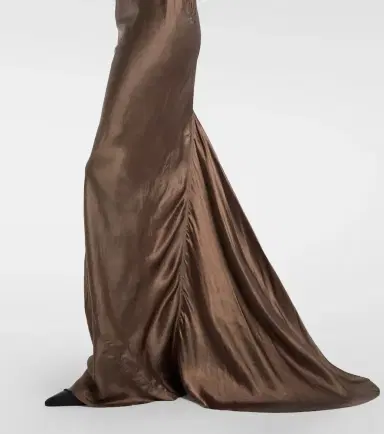 Rick Owens Combo silk-trimmed satin gown | Thumbnail 2